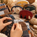 手作拼布小包 Handmade Patchwork Pouches 拼布拉鍊包、三角小包、零錢包、布製收納袋。